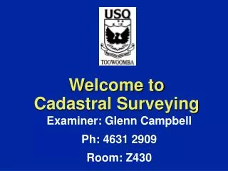 welcome to cadastral surveying