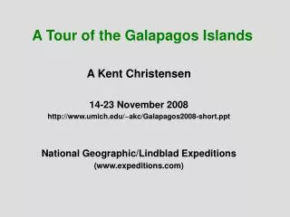 A Tour of the Galapagos Islands