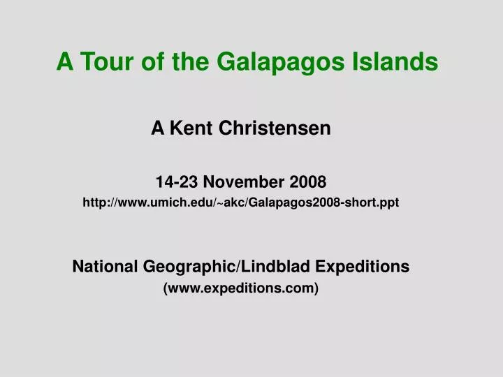 a tour of the galapagos islands
