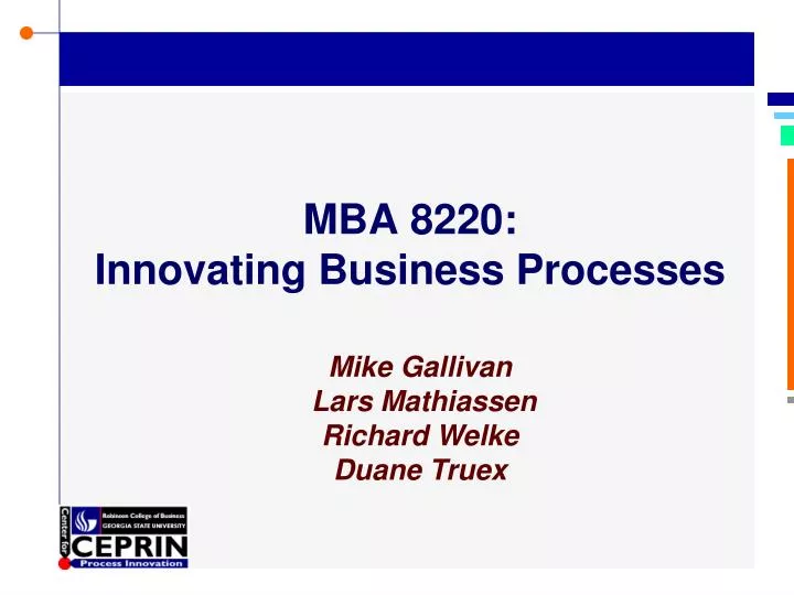 mba 8220 innovating business processes