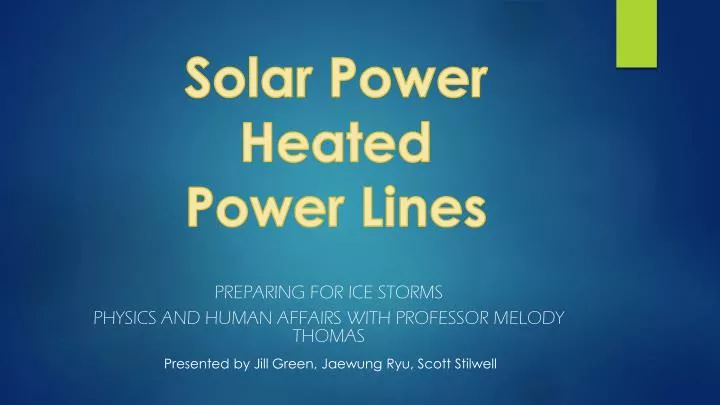 solar power heated power lines