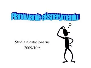 Studia niestacjonarne 2009/10 r.