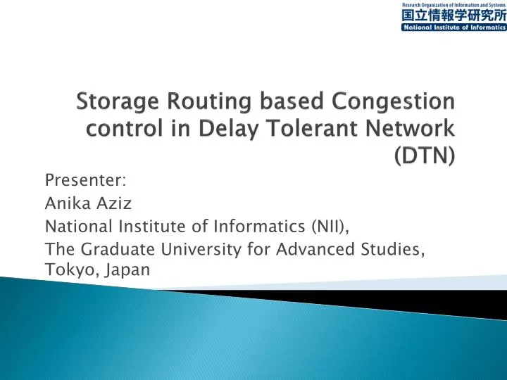 storage routing based congestion control in delay tolerant network dtn