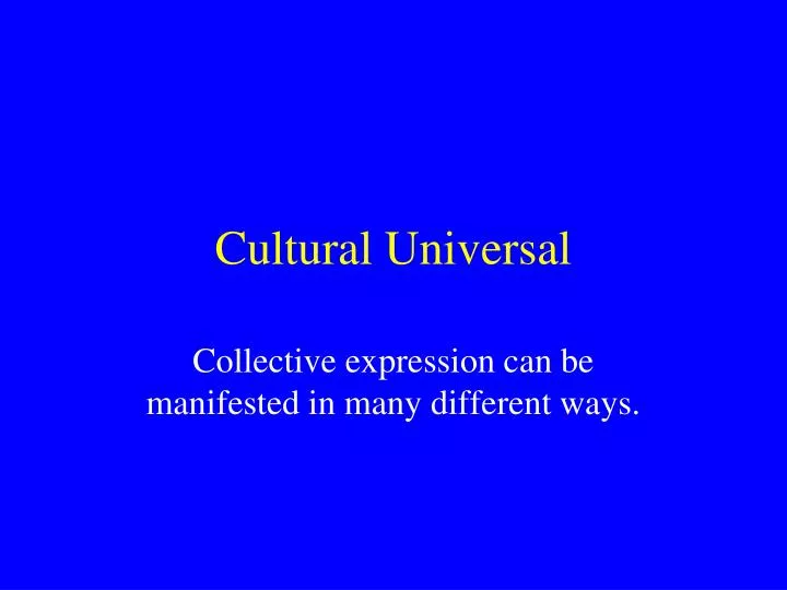 cultural universal