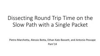 Dissecting Round Trip Time on the Slow Path with a Single Packet
