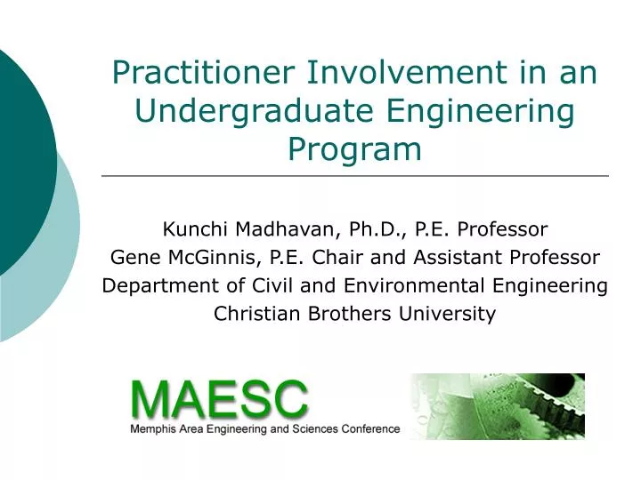 practitioner involvement in an undergraduate engineering program