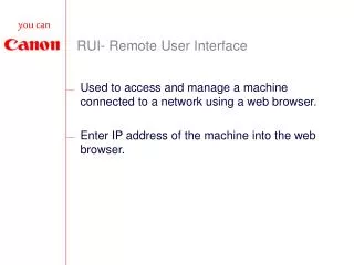 rui remote user interface