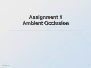 Assignment 1 Ambient Occlusion