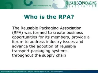 Who is the RPA?