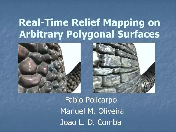real time relief mapping on arbitrary polygonal surfaces