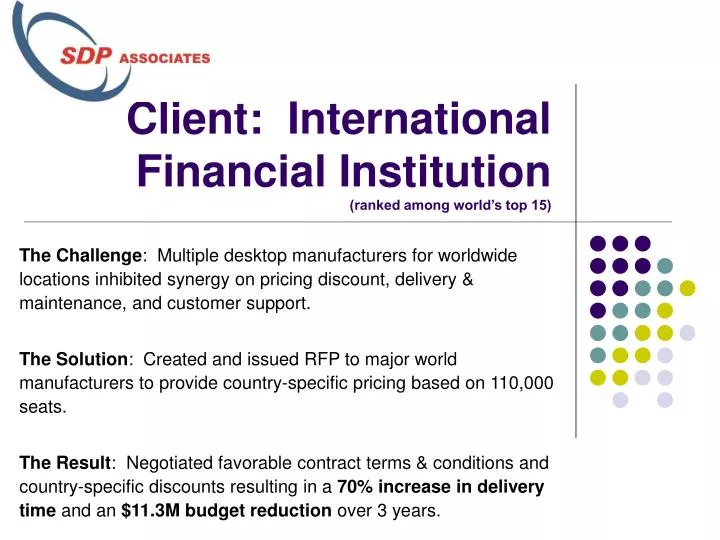 client international financial institution ranked among world s top 15