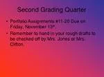 Second Grading Quarter - slide 1