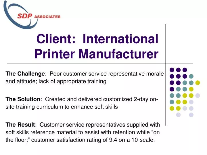 client international printer manufacturer