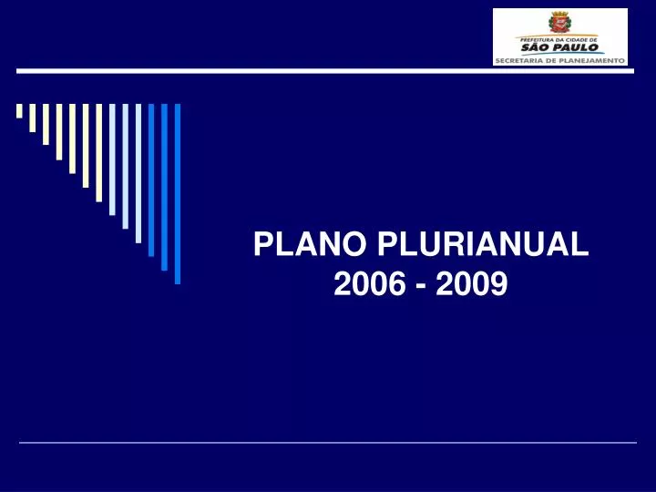 plano plurianual 2006 2009