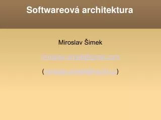 miroslav imek miroslav simek@gmail com miroslav simek@vscht cz