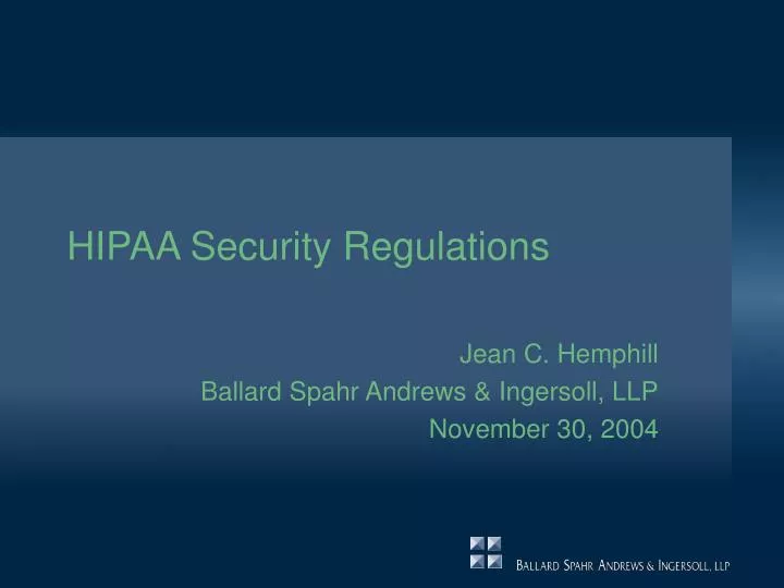 hipaa security regulations