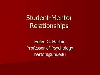 Student-Mentor Relationships