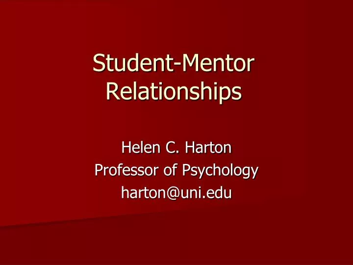 student mentor relationships