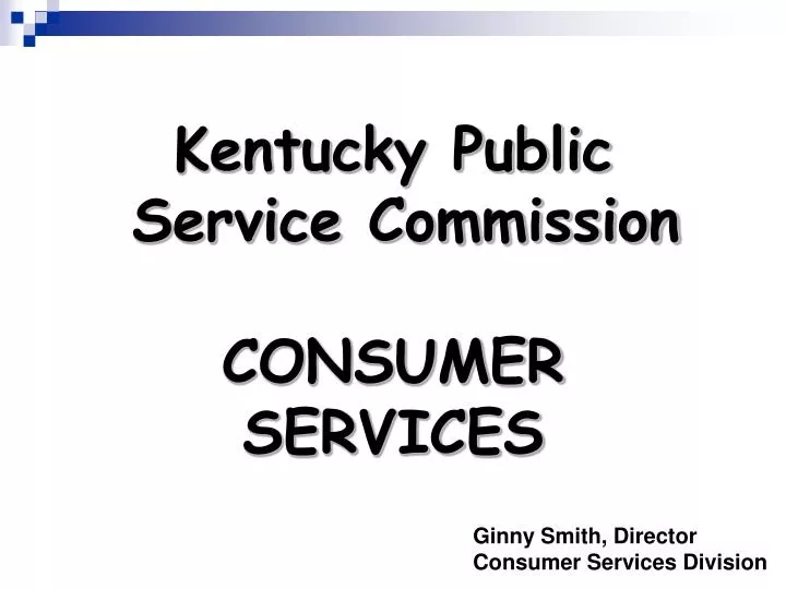 kentucky public service commission consumer services