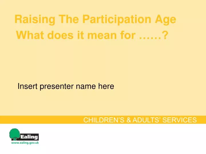 raising the participation age