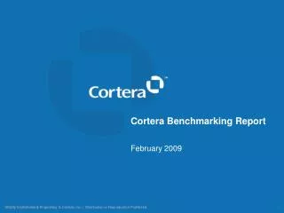 Cortera Benchmarking Report