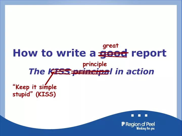 how to write a good report