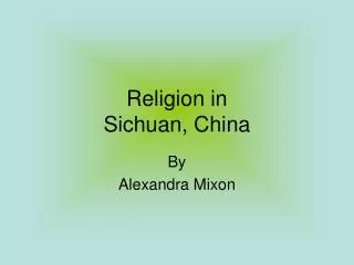 Religion in Sichuan, China