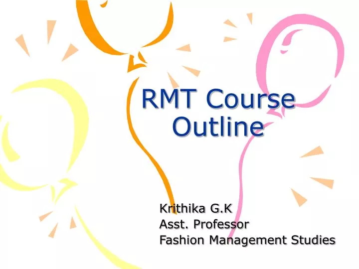 rmt course outline