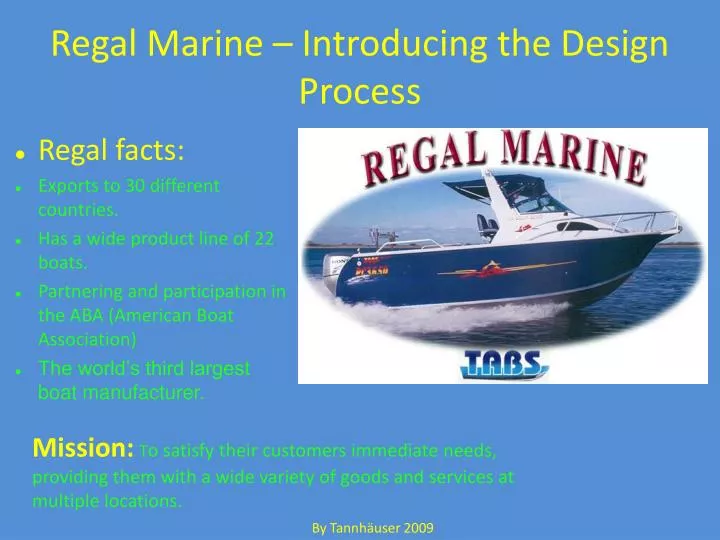regal marine introducing the design process