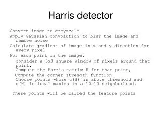 Harris detector