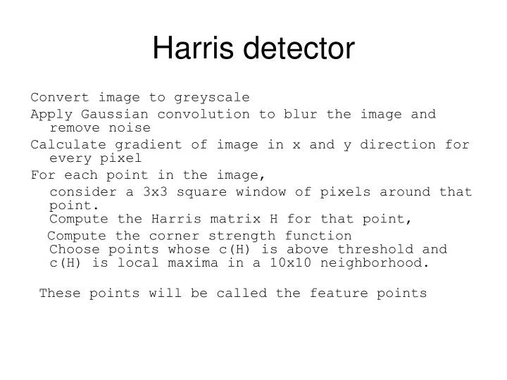 harris detector