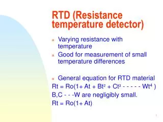 RTD (Resistance temperature detector)