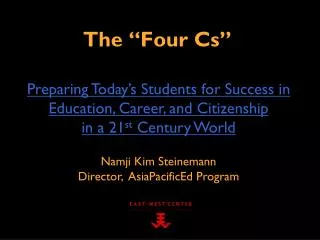 The “Four Cs”