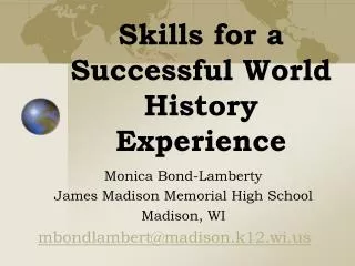 Skills for a Successful World History Experience