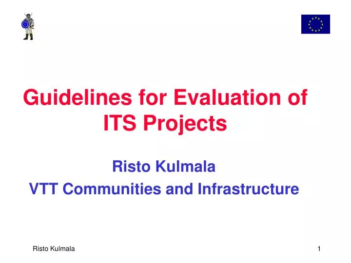guidelines for evaluation of its projects
