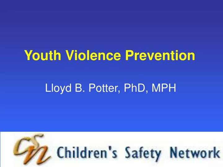 youth violence prevention