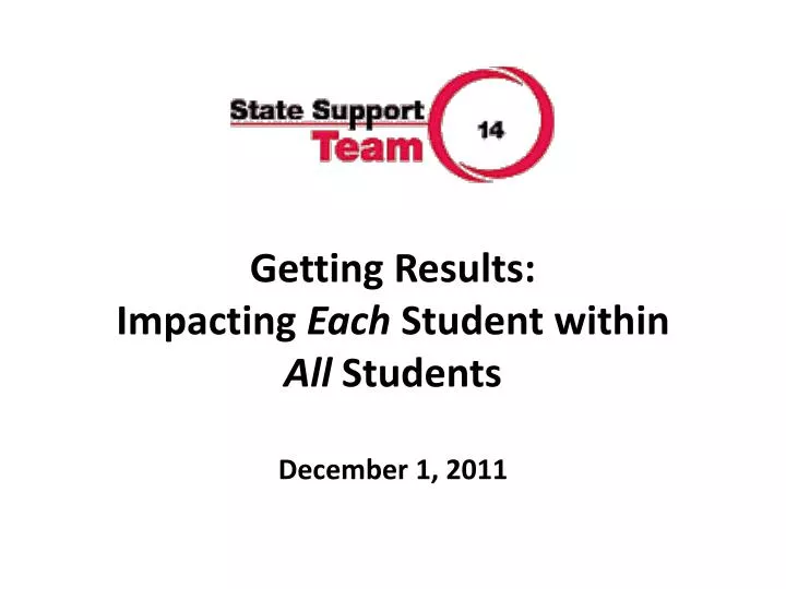 getting results impacting each student within all students december 1 2011