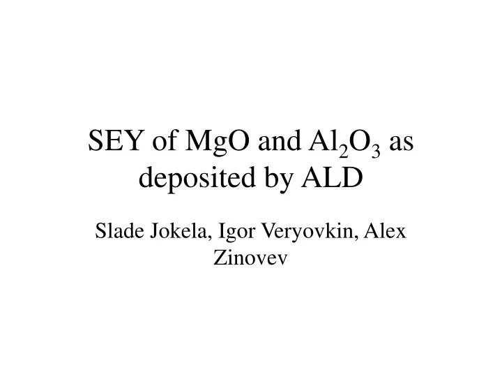 sey of mgo and al 2 o 3 as deposited by ald