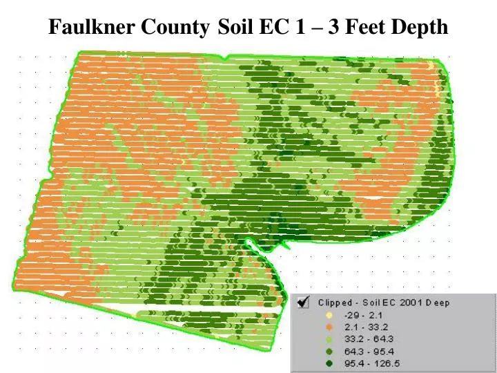 faulkner county soil ec 1 3 feet depth