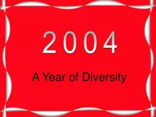 A Year of Diversity