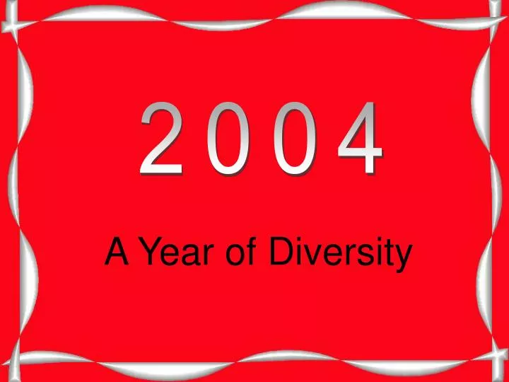 a year of diversity