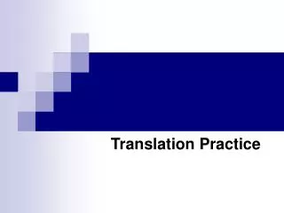 PPT - Translation Theory And Practice PowerPoint Presentation, Free ...