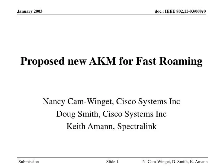 proposed new akm for fast roaming
