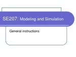SE207: Modeling and Simulation - slide 1