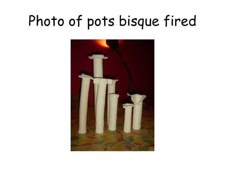 photo of pots bisque fired