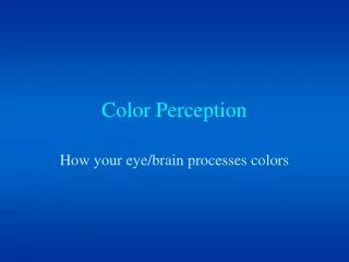 Color Perception