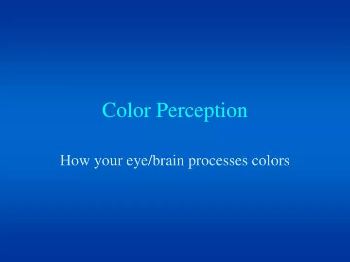 color perception