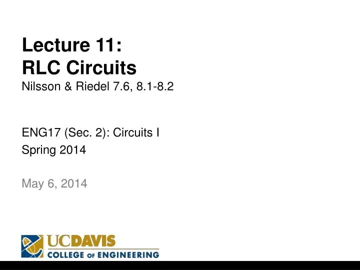lecture 11 rlc circuits nilsson riedel 7 6 8 1 8 2