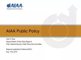 AIAA Public Policy