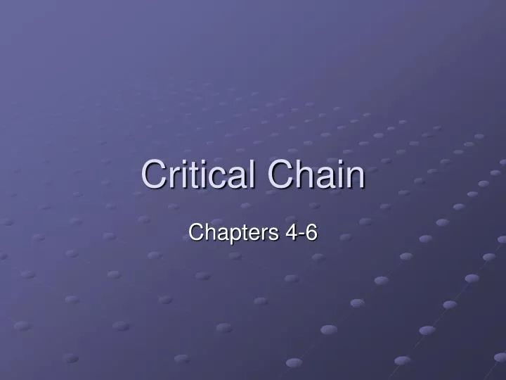critical chain